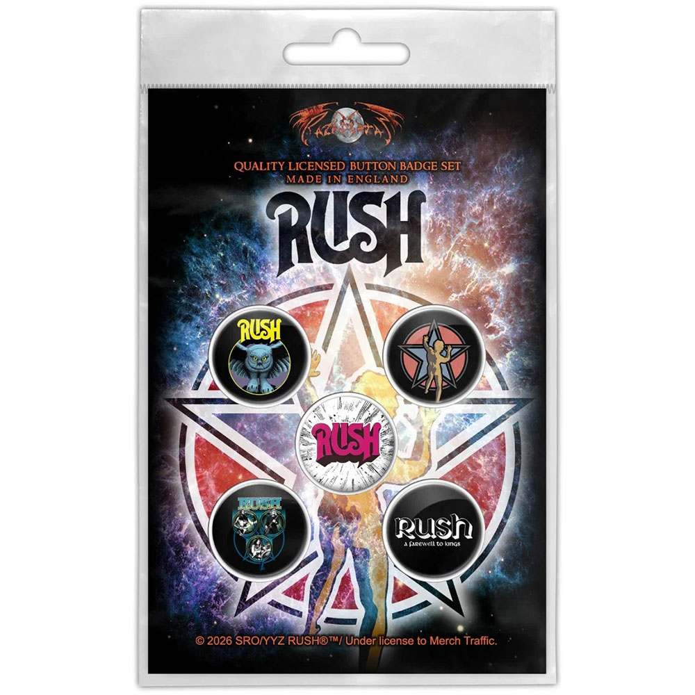 Rush - Starman Badge/button - Black/Multicolours
